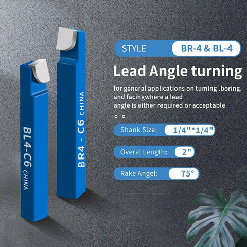 Ten Pack Carbide Lathe Tool Bits Set For Metal Turning, Boring, And Chamfering With One Quarter Inch Shank, High Precision Cutting Tips AR4-C6, AL4-C6, BR4-C6 For Durable Lathe Work.