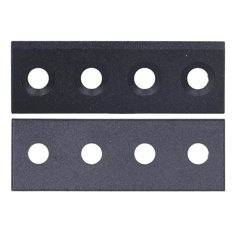 Rock Solid Carbon Steel Barn Door Track Connector Plate For Sliding Doors 8x2.7cm Easy Install Hardware Kit shown front view