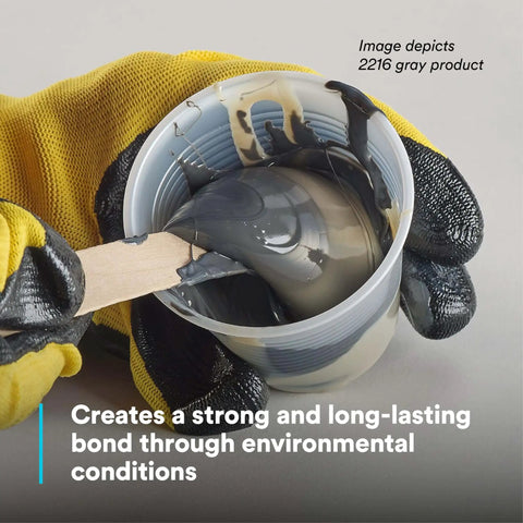 Mixing Epoxy Adhesive 2216 Part B/A, Translucent High-Performance Heat-Resistant Bond for Metals, Plastics, Ceramic, Glass, Masonry, 946.4 mL
