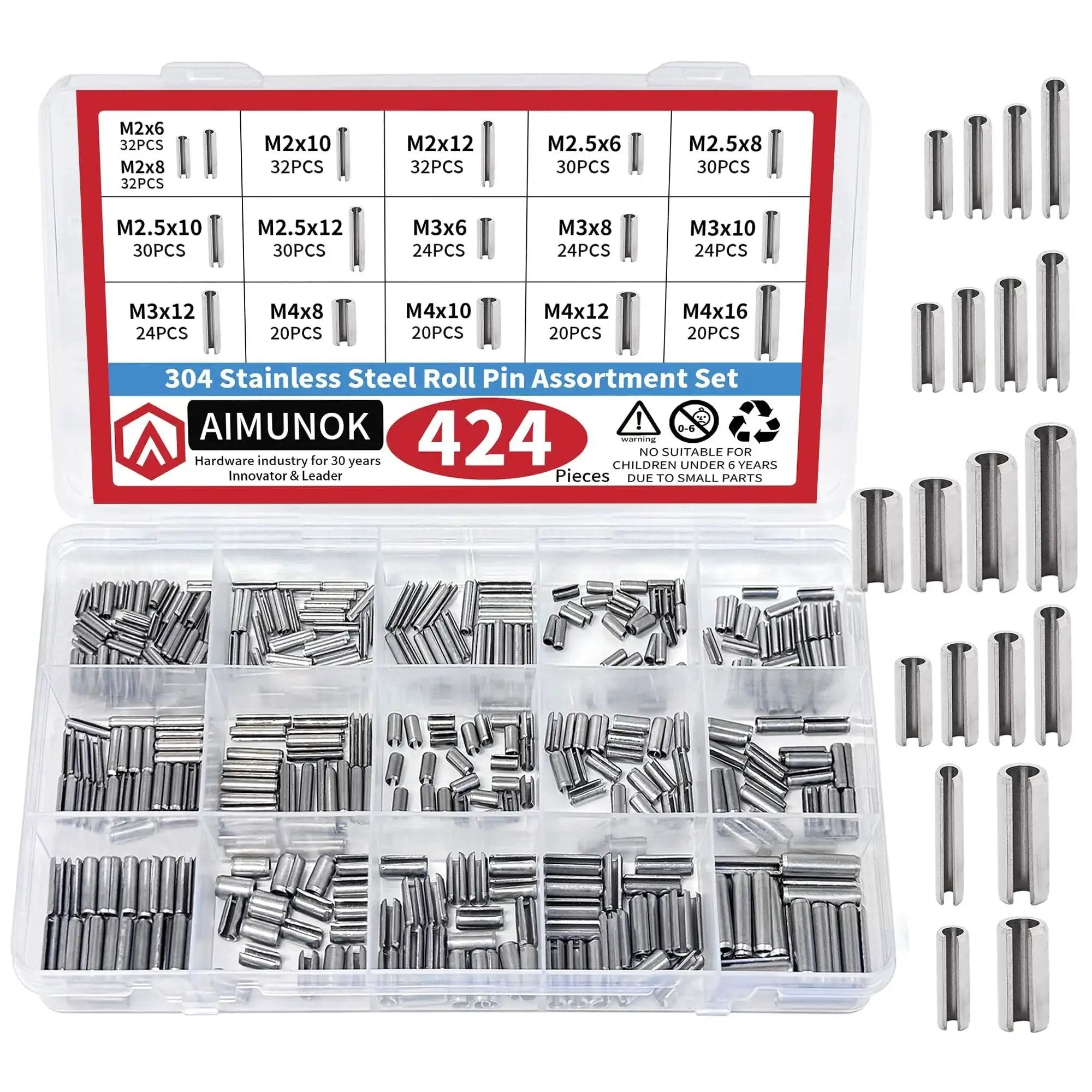 Stainless Steel Roll Pin Kit - 424 Durable Pieces 🍁 &n...