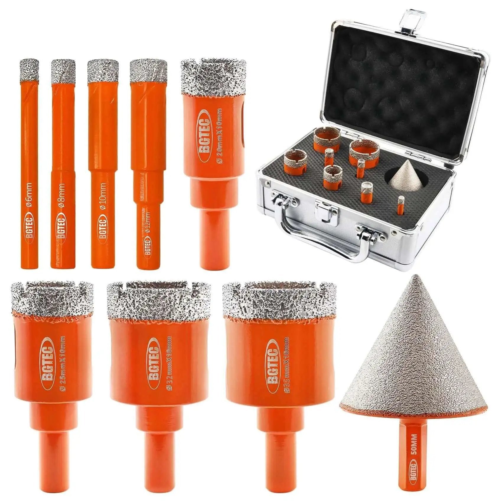 dry diamond drill bit set - 9 Pieces for Tough Project...