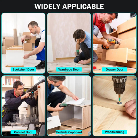 Various uses of Aluminum Shelf Pin Drilling Jig For One Quarter Inch And Five Millimeter Holes, Pro Cabinet Hardware Template