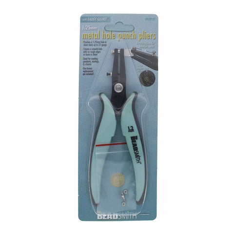 Metal Hole Punch Pliers With Gauge Guard For Soft Metals Up To 22 Gauge And 1.25mm Hole Size Pro Grade For Jewelry Making No Indentations