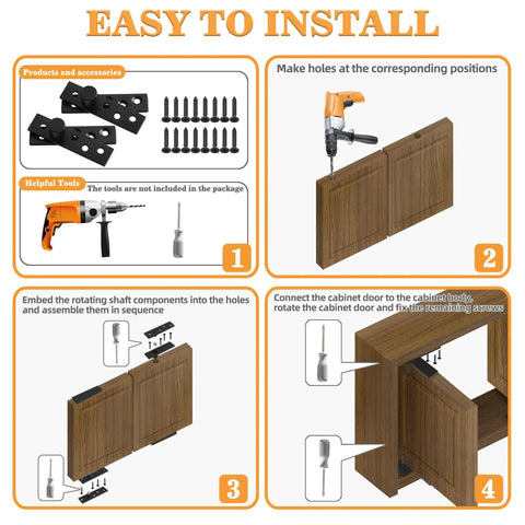 Installation guide for Heavy Duty 3 Inch Pivot Door Hinge Set With 360 Degree Rotation Offset Axis Concealed Hinges