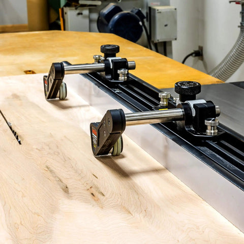 Clear Cut Table Saw Stock Guides With Roller Bearings For Safer, Cleaner, And More Precise Cuts, Includes 30 Inch Track