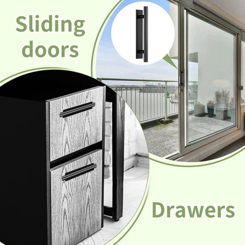 Self Stick Adhesive Cabinet Handles 30 Pack with Double Sided Tape on sliding doors and drawers