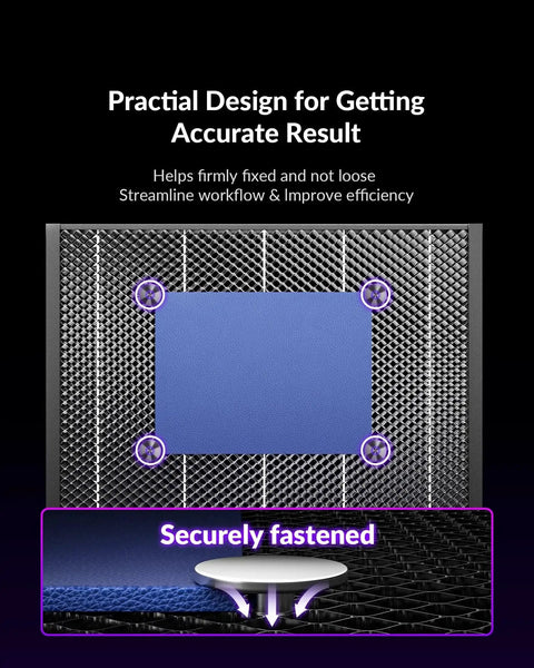 Honeycomb Laser Bed Accessory For WeCreat Vision Pro Laser Engraver And Cutter Machine Aluminum Panel 21.34 X 14.72 X 0.67 Inches