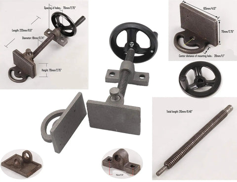 Components of a Heavy Duty Bench Vise With Quick Adjustment For Desktop Metalworking And Steel Cutting Eight Point Six Inch Jaw