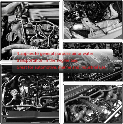 Automotive Silicone Vacuum Hose Kit With 3Mm 4Mm 5Mm 6Mm 8Mm 10Mm Inner Diameters used in engine bay applications