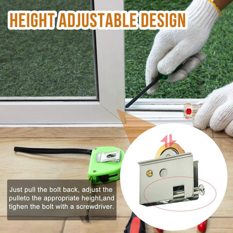Two Pack Sliding Patio Door Rollers Replacement Kit With One And A Half Inch Steel Ball Bearing Wheels, Edge Adjustable