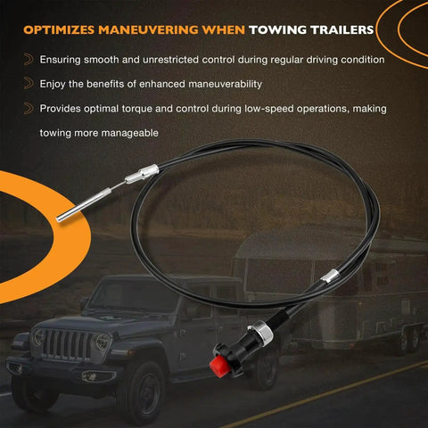 Front Axle Disconnect Kit For Jeep Dana 30 Fits Wrangler YJ 1987-1995, Cherokee XJ 1984-1991, Comanche MJ 1986-1991 cable actuator