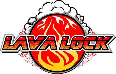 Brand logo featuring a fiery red-orange circular flame with bold, outlined text.