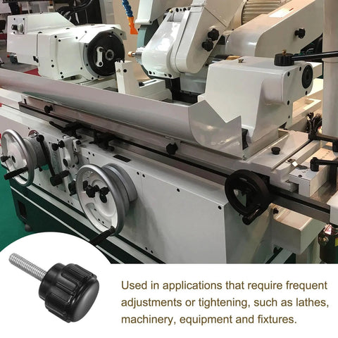 Lathe machine with 20 Pack M3 X 12mm Knurled Thumb Screws Clamping Knobs With 14mm Round Plastic Heads for adjustments