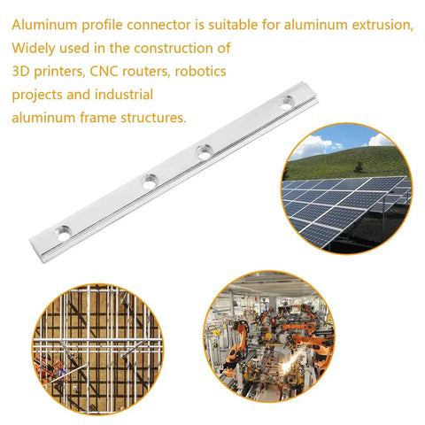4Pcs 2020 Straight Line Connector For T Slot Aluminum Extrusion With M5 Screws 3.9 Inch Joint Brackets shown with applications