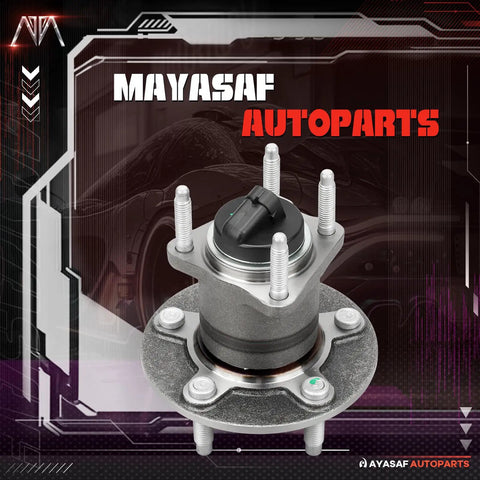Rear Wheel Hub Bearing Assembly For Chevy Malibu 2004 To 2012 Cobalt 2008 To 2010 HHR 2008 To 2010 Classic 2004 To 2005 Pontiac G6 2005 To 2010 Saturn Aura 2007 To 2009 Five Lug One Piece Replacement Direct Fit.