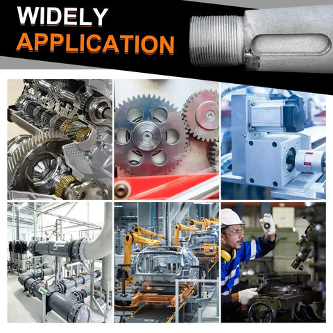 Various industrial applications of five pack round ended feather keys in machinery, automotive, and gear assemblies.