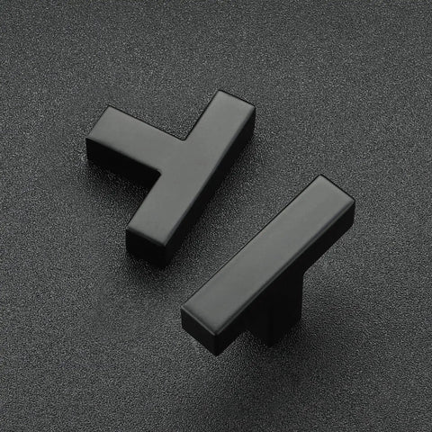 10 Pack Black Square Bar Cabinet Knobs 2 Inch Matte Black Square Cabinet Pulls With Single Hole Design Durable Stainless Steel