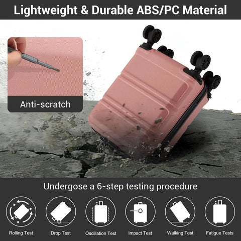 Underseat Carry On Luggage That Fits In Most Airline Seats And Overhead Bins, 15 Inch Anti Scratch PC ABS Hardshell, durability test