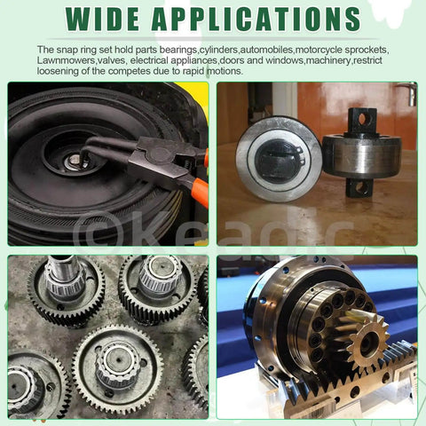 All In One Snap Ring Kit For M4 To M28 External C Clips And E Clips With Pliers And Tweezers 312Pcs in industrial use