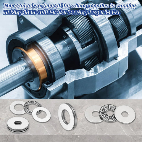 PATIKIL AXK1528 thrust needle roller bearings 15x28x4mm set of 10 with chromium steel washers, silver