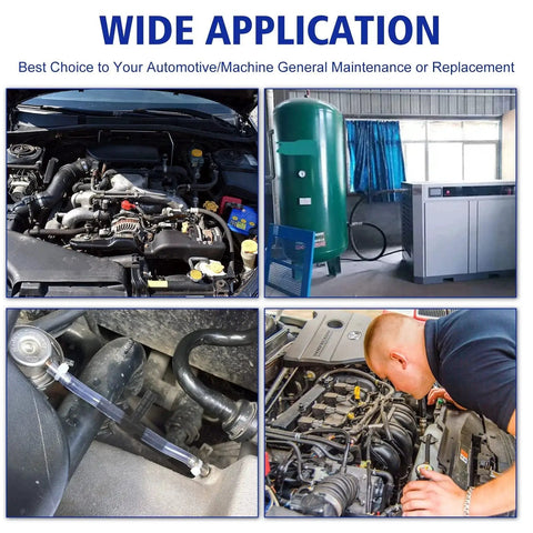 Heavy Duty Nylon Vacuum Connector Kit For Automotive Hoses 240C 460F Heat Resistant 115 Piece Assortment Including Tee Reducer And Straight Connectors Fit Nylon 66 Tubing For Cars By Busy Corner in use for engine maintenance and machine repair.