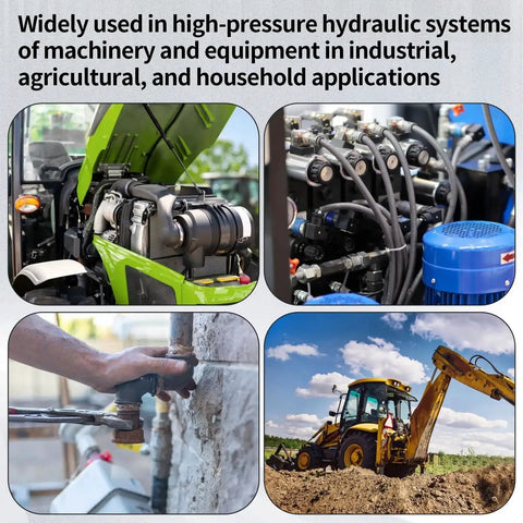 195 Piece ORS ORFS Hydraulic O Ring Kit With Buna 90 Nitrile O Rings 8 Sizes For Flat Face Fittings And Hydraulic Hoses Durable Sealing Kit For Replacements And Maintenance Pro Grade used in machinery and equipment.