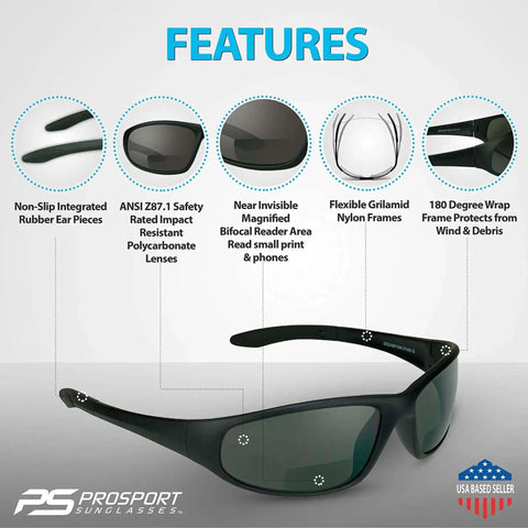 Safety Sunglasses For Men And Women, Work Day Ready Dark Smoke Lenses In Black Frame, Non Prescription Eyewear For Outdoor Jobsites, UV Protection