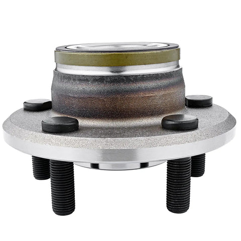 Front Wheel Hub Bearing Assembly For RWD Chrysler 300 2005-2011, Dodge Magnum 2005-2008, Charger 2006-2010, Challenger 2008-2010 Replacement Wheel Hub Bearing Set Durable, Easy Install Ready To Roll, showing front view of 5-bolt pattern assembly
