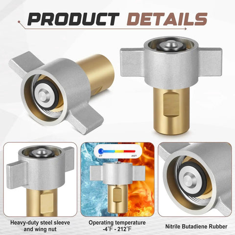 1 Pack 1 Inch NPT Wet Line Wing Nut Hydraulic Quick Disconnect Female Coupler Heavy Duty Brass For Live Dump Trailer Hydraulic Systems Designed For Under Pressure Connection And Disconnection With Minimal Fluid Loss Durable