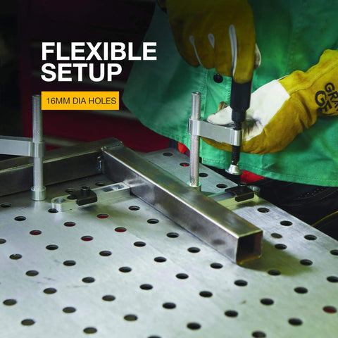 Mobile Welding Table With Firm Grip Handle And Heavy Duty Swivel Casters for Metal Fit Up Kit in workshop setup