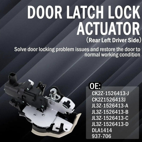 Rear Left Driver Side Door Latch Lock Actuator For Ford F150 F250 F350 F450 F550 Super Duty 2017 2022 Replacement Part display