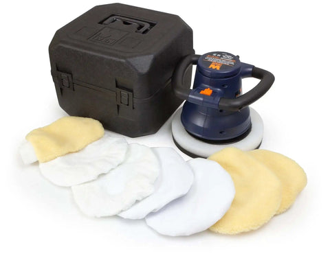 10 Inch Waxer Polisher Kit With Case And Extra Bonnets For A Boss Car Shine Includes Applicator Bonnet Polishing Bonnet Wool Blend Bonnet Washing Mitt And Storage Case 3200 Orbits Per Minute 120 Volt Motor