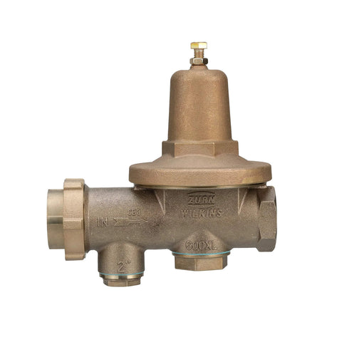 Brass Zurn Wilkins 2-600XL 2-inch pressure reducing valve with top adjustment screw