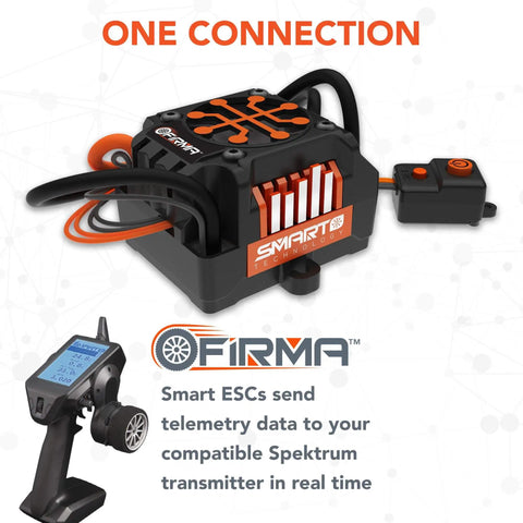 Firma 130A Brushless Smart ESC and 1900Kv Sensorless Motor Combo with Telemetry and Waterproof Build, shown with controller