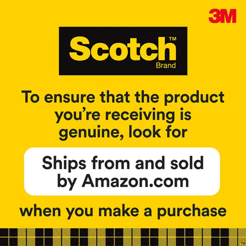 Scotch brand authenticity message with Amazon shipping information and 3M logo