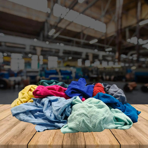 Cotton Knit Cleaning Rags 10 Pound Bag Bulk Assorted Colors For Painters Mechanics Auto Detailing Janitorial And Home Cleaning