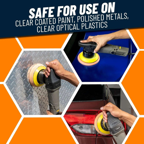 Using TorqX Random Orbital Polisher Kit With Pads, Polishes, And Compounds on various surfaces and vehicle parts.