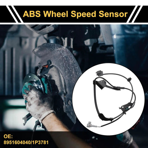 ABS wheel speed sensor for Toyota Tacoma front-left, black wiring harness, part 8951604040/1P3781