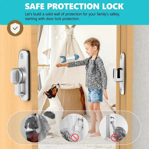 Sliding Barn Door Lock And Latch Hardware In Zinc Alloy Small Flip Door Lock installed on an interior wooden door