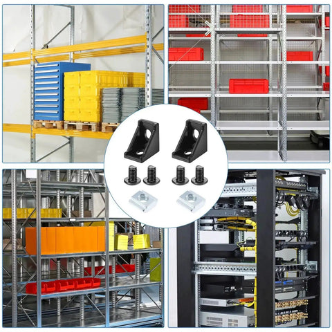 30 Set 2020 Aluminum Extrusion Corner Bracket Kit With 60 T Slot Nuts And 60 M5 Screws And 60 Washers For 20 Series Rails