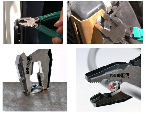 Beefed Up Heavy Duty Multi Function Gripping Pliers And Screw Extractors For Damaged Screws With Non Slip Jaws For Quick Removal Made In Japan PZ 59 Neji Saurus RX in use