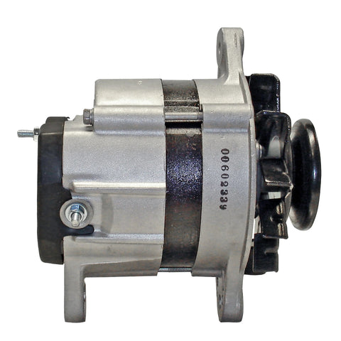 Remanufactured Car Alternator With High Quality Bearings And Double Lip Seals For Quiet Plug And Play Operation Low Vibration And Reduced Friction Electronically Tested Rotor And Stator Renewed For Reliable Vehicle Charging, side view