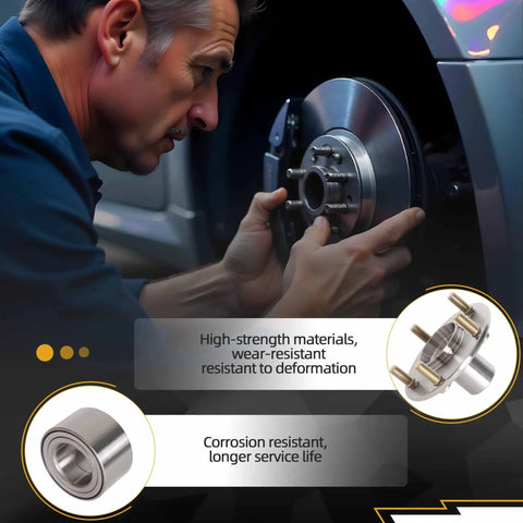 Mechanic installing Front Wheel Hub Bearing Kit For Honda Civic 2012 2013 2014 2015 DX EX LX HF Hybrid 1.8L And 1.5L