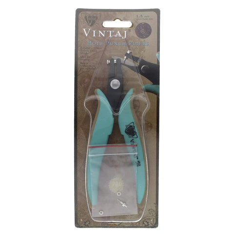 Metal Hole Punch Pliers With Gauge Guard For 22 Gauge Sheet Metal Or Thinner in retail packaging for jewelry making.