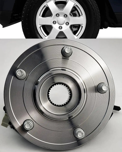2Pcs Front Wheel Bearing And Hub Assembly For 2005-2010 Grand Cherokee And 2006-2010 Commander With ABS 5 Lug Wheel Hub Replacement Kit