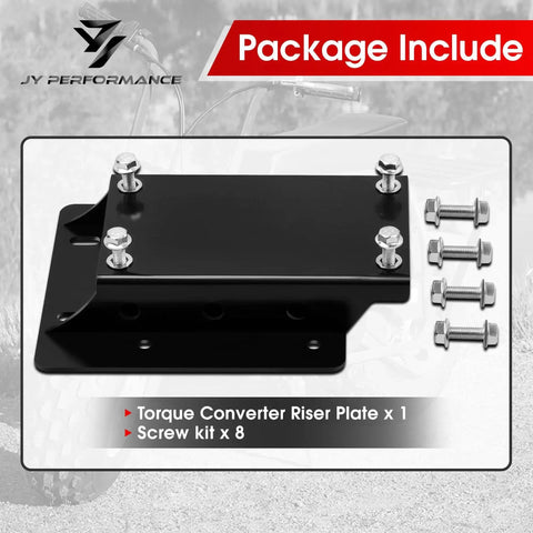 Riser Plate Lift For Predator 196cc And 212cc Engines On Coleman Mini Bikes with screws, heavy-duty 10 gauge steel, side view.