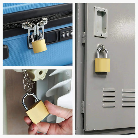 Two Pack Keyed Padlocks Waterproof 33mm Locker Locks With Keys For Backpack Luggage School Gym Locker Jewelry Box Diary Book And Laptop Bags Durable Metal Construction For Indoor And Outdoor Use Corrosion Resistant Compact And Portable Design