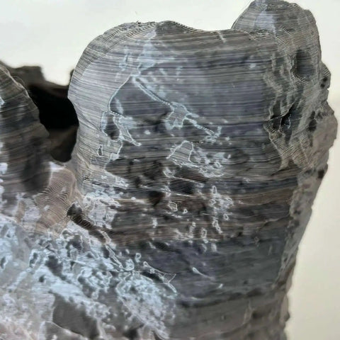 Close-up of 3D print detail using Rock Stone Colored PLA Filament 1.75mm Multi Color 1kg Spool for Ender 3 and CR 10.