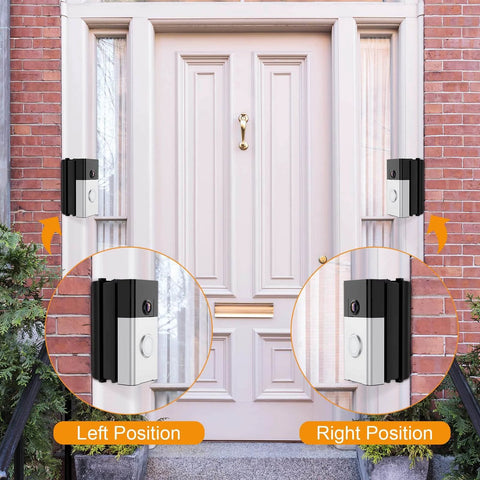 Adjustable Doorbell Angle Mount 30 To 55 Degree Tilt For Video Doorbell 1 2 3 4 Pro Wired Battery Pro Battery Doorbell Plus shown on front door
