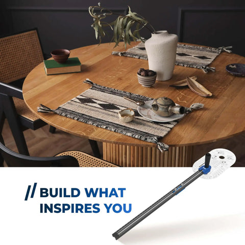 Circle Guide For Trim Routers With Easy One Hand Grip For Stable, Clean And Repeatable Circular Cuts From Three And A Half Inches To Fifty Two Inches Diameter, Compatible With Most Trim Routers, The Go-To Tool For Precise Home Woodworking Projects